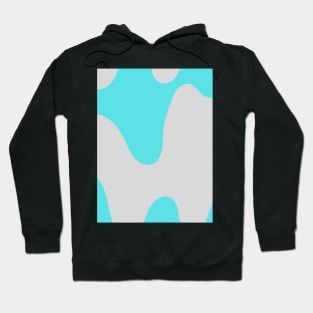 Abstract baby blue and gray swirl pattern Hoodie